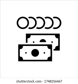 Money icon set. Banking and finance symbols. 
