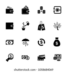 Money icon set. Can be used for topics like salary, savings, banking, earning money, investment