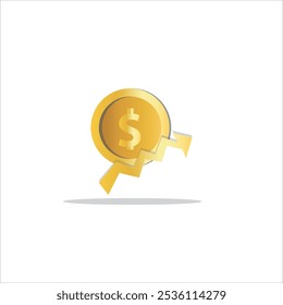 Money icon set with dollar coin icon 3d rendering vector illustration simple solid style,dollar low,down,up with arrow,finance,buisiness illustration