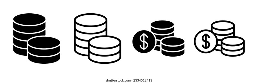 Money icon set illustration. Money sign and symbol