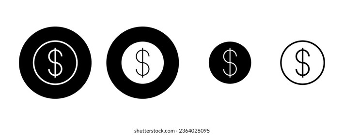 Money icon set illustration. Money sign and symbol