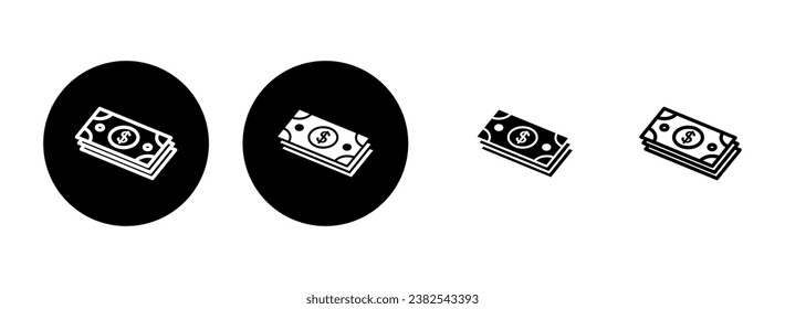Money icon set illustration. Money sign and symbol