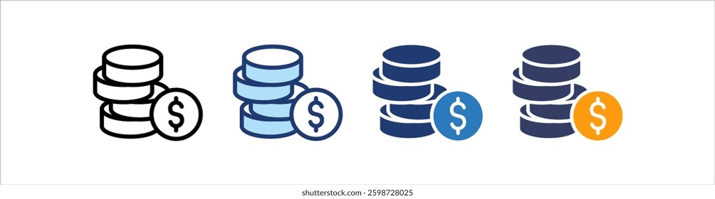 Money Icon Set Multiple Style Collection