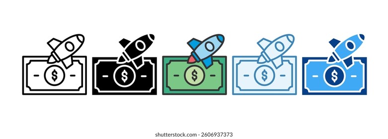Money Icon Set Multiple Style Collection