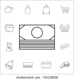 money Icon. Set of Shopping element. Premium quality graphic design. Signs, outline symbols collection, simple thin line icon for websites, web design, mobile app, info graphics on white background