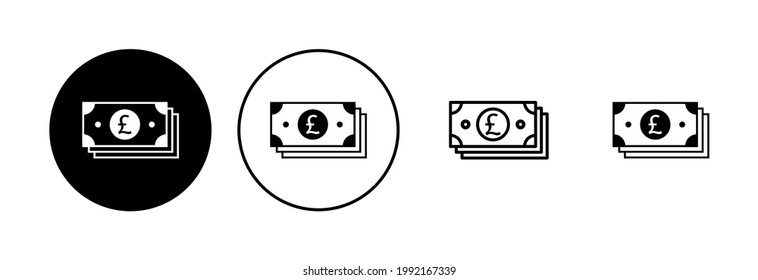 Juego de iconos de dinero. Icono del vector de dinero. 