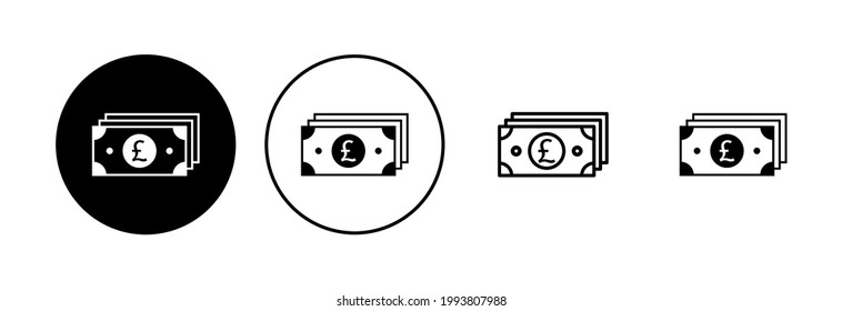 Juego de iconos de dinero. Icono del vector de dinero. 