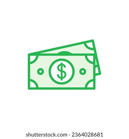 Juego de iconos de dinero. Icono del vector de dinero. 
