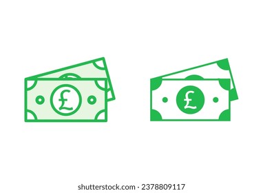 Juego de iconos de dinero. Icono del vector de dinero. 