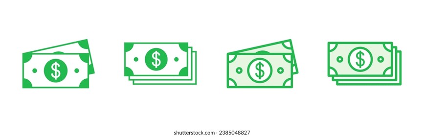 Money icon set. Money vector icon. 