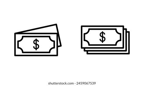 Money icon set. Money vector icon. 