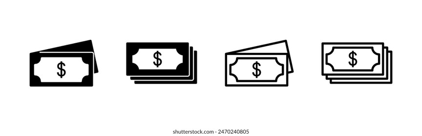 Money icon set. Money vector icon. 