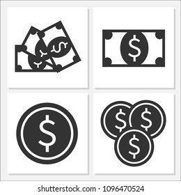 Money Icon Set Vector Design