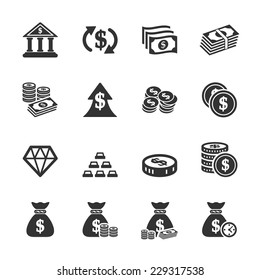 Money Icon Set, Vector Eps10.