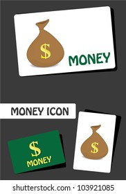 money icon set. vector illustration.