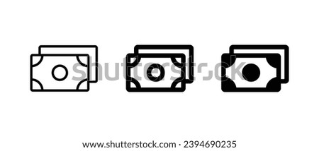 money icon set vector illustration for web, ui, and mobile apps