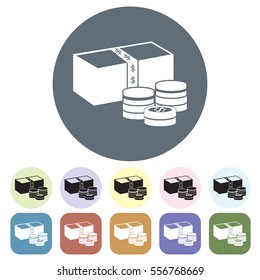 Money icon set.Vector illustration
