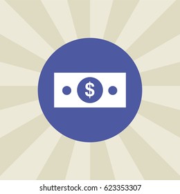 money icon. sign design. background