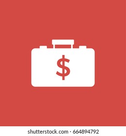 money icon. sign design. red background