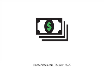 Money icon - simple flat design isolated on white background, vector