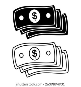 money icon, simple flat style, vector illustration symbol sign logo template pictogram, for ui or ux isolated on white for mobile app, editable