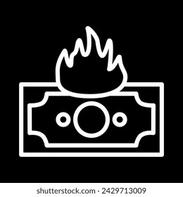 icono de dinero ilustración vectorial simple