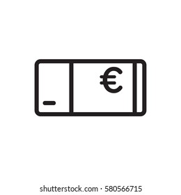 Money icon. Simple vector sign. Euro.