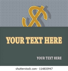 Money icon with space for text