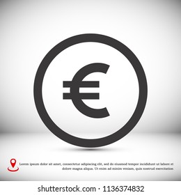 Money icon, stock vector illustration flat design style