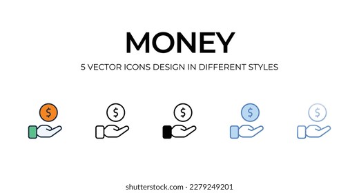 Money icon. Suitable for Web Page, Mobile App, UI, UX and GUI design.