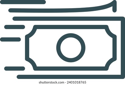 Imagen vectorial del símbolo del dinero. Concepto gráfico bancario de símbolo de pago en efectivo. Ilustración de la imagen de diseño gráfico de moneda en dólares.