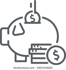 Money icon symbol vector image. Illustration of the dollar currency design image