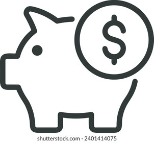 Imagen vectorial del símbolo del dinero. Ilustración de la imagen de diseño de moneda en dólares
