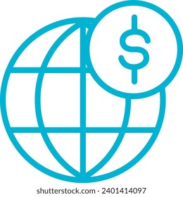 Geldsymbol, Vektorbild. Illustration des Designbildes der Dollar-Währung