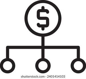 Money icon symbol vector image. Illustration of the dollar currency design image