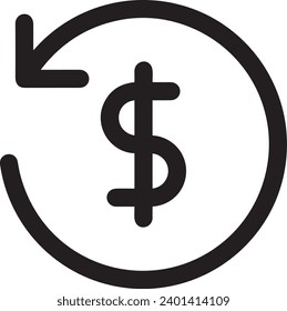 Geldsymbol, Vektorbild. Illustration des Designbildes der Dollar-Währung