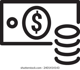Money icon symbol vector image. Illustration of the dollar currency design image