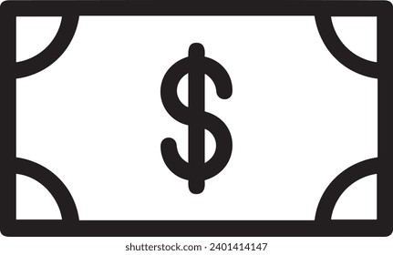 Money icon symbol vector image. Illustration of the dollar currency design image