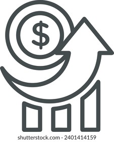 Money icon symbol vector image. Illustration of the dollar currency design image