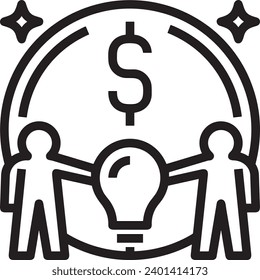 Money icon symbol vector image. Illustration of the dollar currency design image