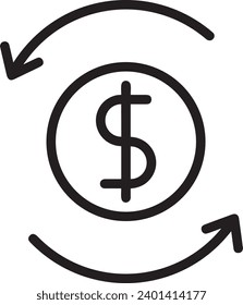 Money icon symbol vector image. Illustration of the dollar currency design image