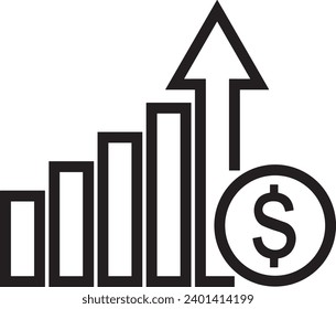 Money icon symbol vector image. Illustration of the dollar currency design image