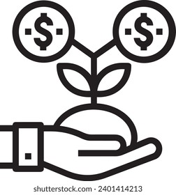 Money icon symbol vector image. Illustration of the dollar currency design image