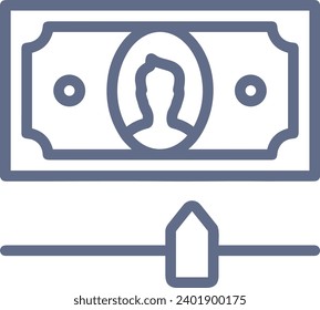 Money icon symbol vector image. Illustration of the dollar currency design image