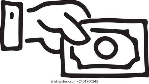 Money icon symbol vector image. Illustration of the dollar currency design image