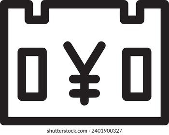 Geldsymbol, Vektorbild. Illustration des Designbildes der Dollar-Währung
