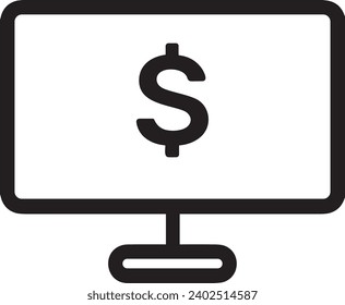 Imagen vectorial del símbolo del dinero. Ilustración de la imagen de diseño de moneda en dólares