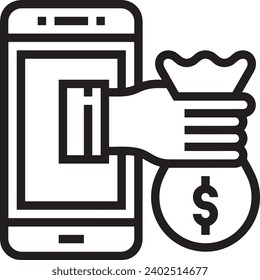 Imagen vectorial del símbolo del dinero. Ilustración de la imagen de diseño de moneda en dólares