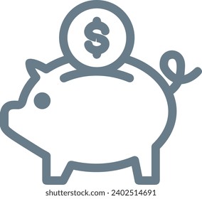 Imagen vectorial del símbolo del dinero. Ilustración de la imagen de diseño de moneda en dólares
