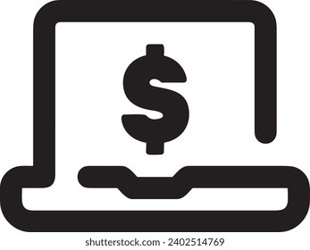 Imagen vectorial del símbolo del dinero. Ilustración de la imagen de diseño de moneda en dólares